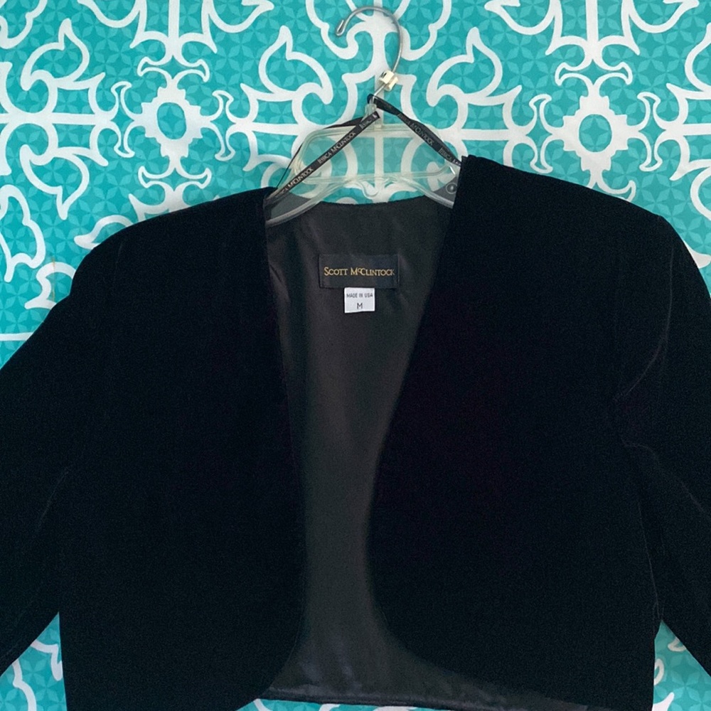 Scott McClintock velveteen Bolero jacket.